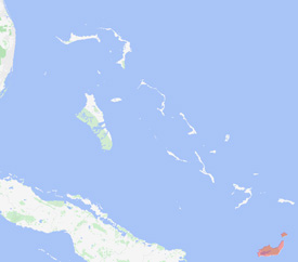 Range map of Pholidoscelis maynardii